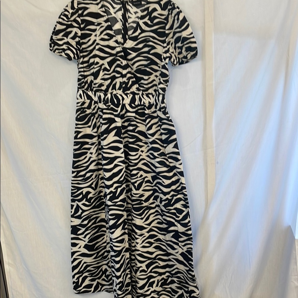 Zebra Print Maxi Cotton Dress